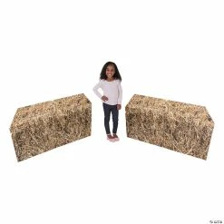 Brand new ❤️ Flat Hay Bale Cardboard Stand-Ups - 2 Pc. 🤩 -Party Decorations Shop 13813216