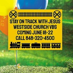 Best Pirce 🌟 Personalized Railroad VBS Yard Sign 🌟