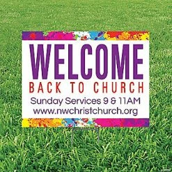 Wholesale 😉 Personalized Welcome Back to Church Yard Sign ✔️