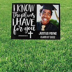 Coupon 🥰 Religious Graduation Custom Photo Yard Sign 👍
