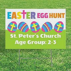 Best reviews of 🌟 Personalized Religious Easter Egg Hunt Yard Sign 💯