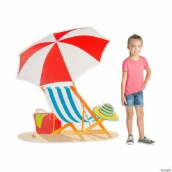 Buy ⭐ Make a Splash VBS Beach Umbrella Stand-Up 👏 -Party Decorations Shop 14104080