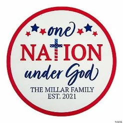 Coupon ⭐ Personalized Faith One Nation Under God Patriotic Door Sign 🤩