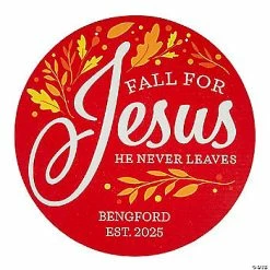 Discount 😀 Personalized Fall for Jesus Door Sign 🔥