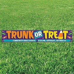 Flash Sale 🤩 Personalized Horizontal Trunk or Treat Yard Sign - Large ❤️