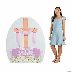 Brand new ⌛ Personalized Easter Cross Cardboard Stand-Up 👏