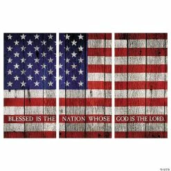 New 🔔 American Flag with Verse Backdrop - 3 Pc. 🥰 -Party Decorations Shop american flag with verse backdrop 3 pc 13791170 a01