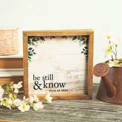 Flash Sale ⌛ Be Still & Know Tabletop Sign 😀 -Party Decorations Shop be still and know tabletop sign13947360 a01