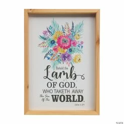 Flash Sale π Behold the Lamb of God Wall Sign π§¨