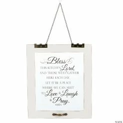Discount 🔔 Bless This Kitchen Window Pane Sign ⌛