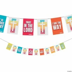 Promo ⭐ Bright Scripture Pennant Banner 🛒