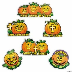 Cheap π Christian Pumpkin Cutouts - 12 Pc. π
