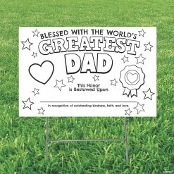 Top 10 😉 Color Your Own Blessed Father's Day Yard Sign 🎉
