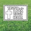 Best Pirce 😉 Color Your Own Trust in the Lord Yard Sign 😍