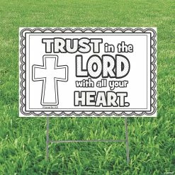 Best Pirce 😉 Color Your Own Trust in the Lord Yard Sign 😍