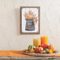 Budget 🛒 Cottagecore Peace Love & Blessings Wall Sign ⌛ -Party Decorations Shop cottagecore peace love and blessings wall sign13949482 a01