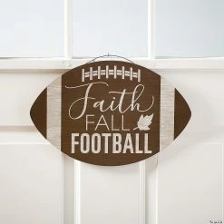 Hot Sale 🔥 Faith Fall Football Door Sign ⭐ -Party Decorations Shop faith fall football door sign13983082 a02