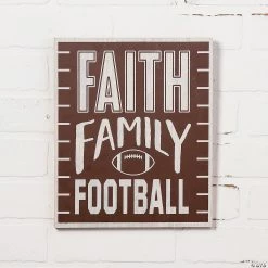 New ✨ Faith Family Football Sign 😀 -Party Decorations Shop faith family football sign13808776 a01