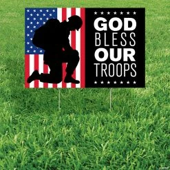 Hot Sale ❤️ God Bless Our Troops Yard Sign 🔥