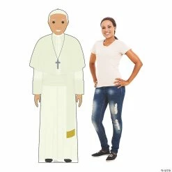 Promo 🤩 Illustrated Pope Lifesize Cardboard Stand-Up 🔥