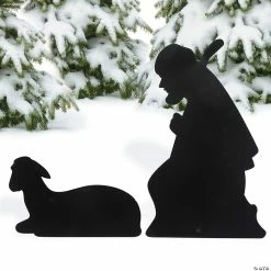 Budget 😀 Metal Shepherd & Lamb Yard Stakes ⭐