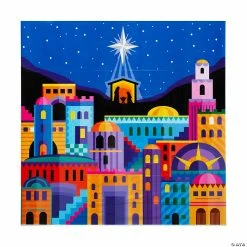 Best Sale ⭐ Nativity Brightly-Colored Backdrop 💯