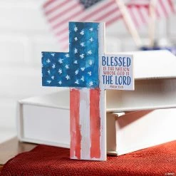 New 🛒 Patriotic Cross Wall Sign 👍