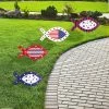 Best Pirce ✔️ Patriotic Fish Yard Stake Set - 4 Pc. 🎁