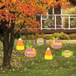 Wholesale 🧨 Religious 🦇 Halloween Mini Yard Signs Set - 6 Pc. 😉