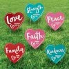 Wholesale 🛒 Religious Heart-Shaped Yard Signs – 6 Pc. 🎁