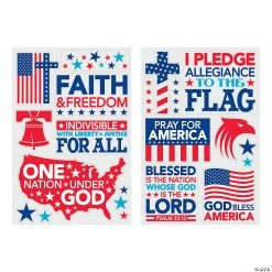 Discount 👍 Religious Patriotic Window Clings - 2 Pc. 🔥 -Party Decorations Shop religious patriotic window clings 2 pc 13968970 a01