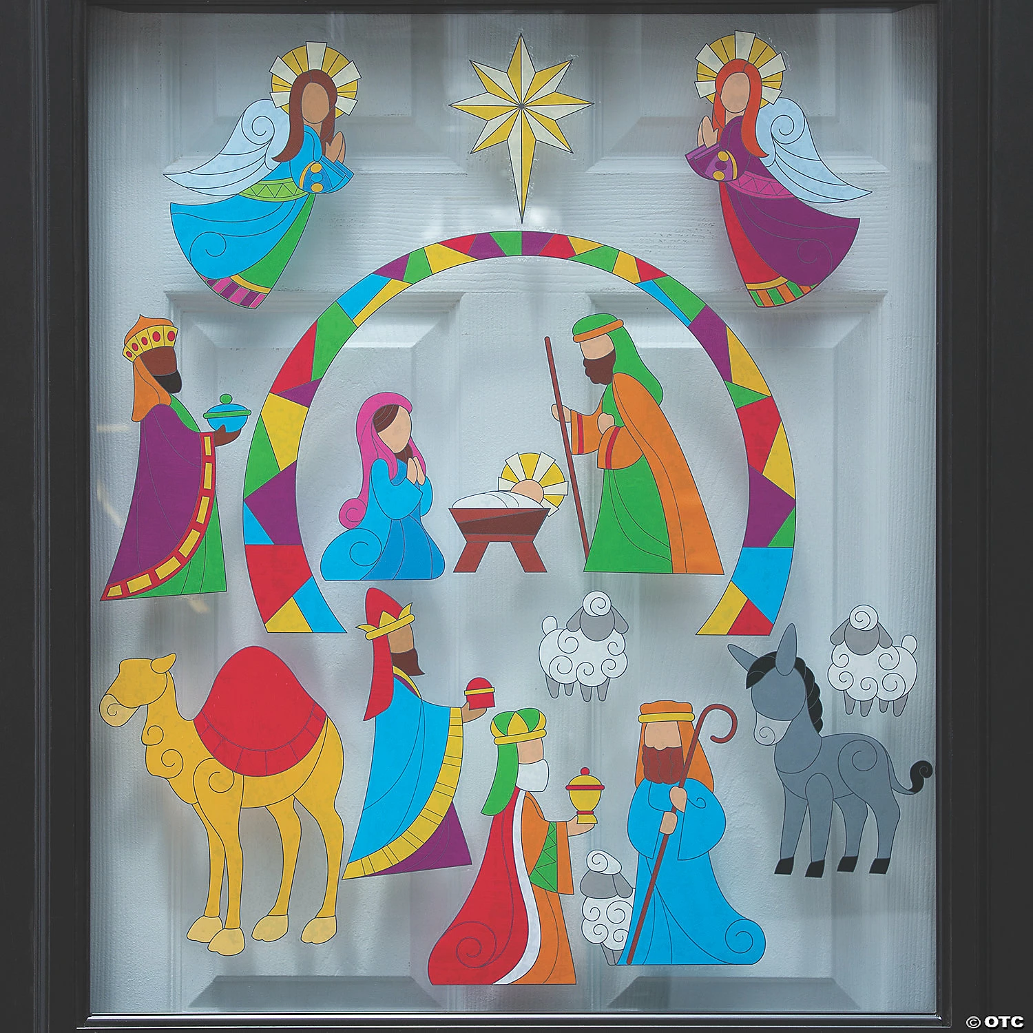 Brand new β€οΈ Stained Glass Nativity Window Clings π€© 1 Brand new β€οΈ Stained Glass Nativity Window Clings π€©