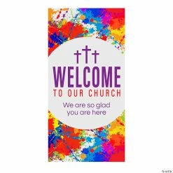 Coupon 🥰 Welcome to Our Church Door Banner 🔥