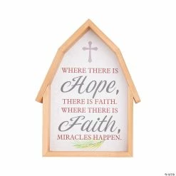 Discount 🎉 Where There Is Hope There Is Faith Tabletop Sign ⌛